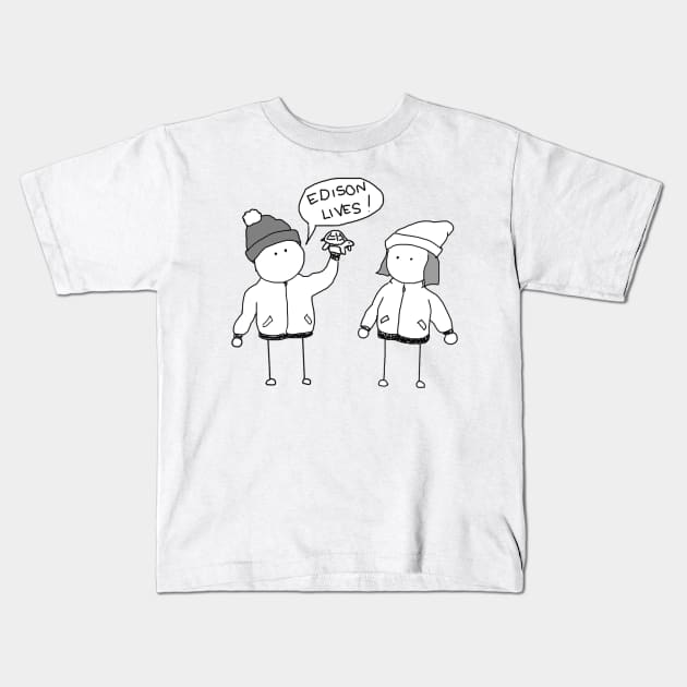 Little Bro & Little Sis ft. Edison Kids T-Shirt by freddyhlb